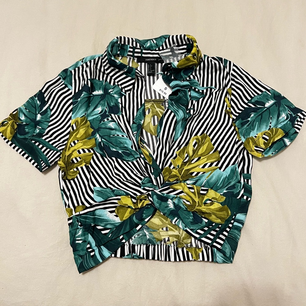 Tropical crop Top Size Small
